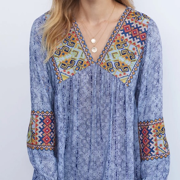NWT Anthropologie Linne Embroidered Tunic Dress - Picture 4 of 13
